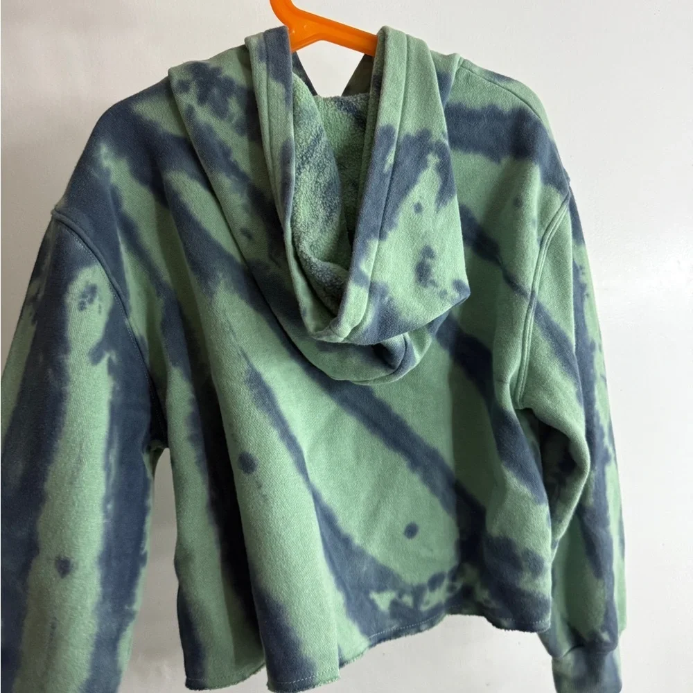 2/$15 Art Class Green and Blue Tie-Dye Hoodie